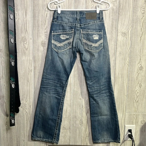 Bke Carter Bootleg Jeans Size 25S distressed look medium wash - Picture 4 of 4
